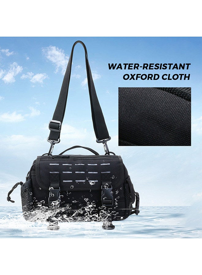 Generic Fishing Tackle Bag Outdoor Fishing Tackle Storage Bag Waist Bag Cross Body Fishing Pack for Hunting Hiking Camping - Image 4