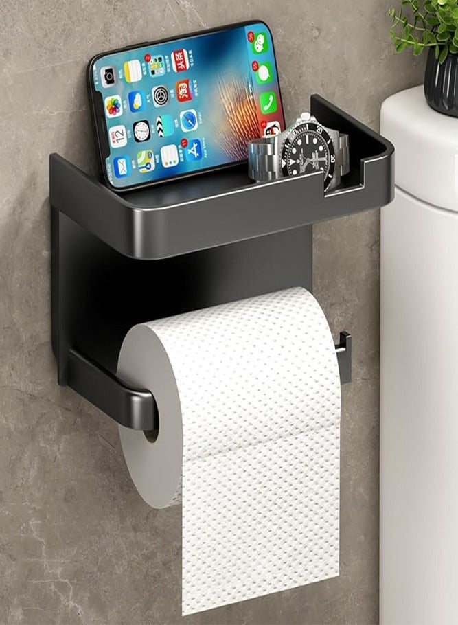 بيلسبيري حامل مناديل الحمام – حامل مناديل المرحاض المثبت على الحائط مع رف مفيد - Image 1