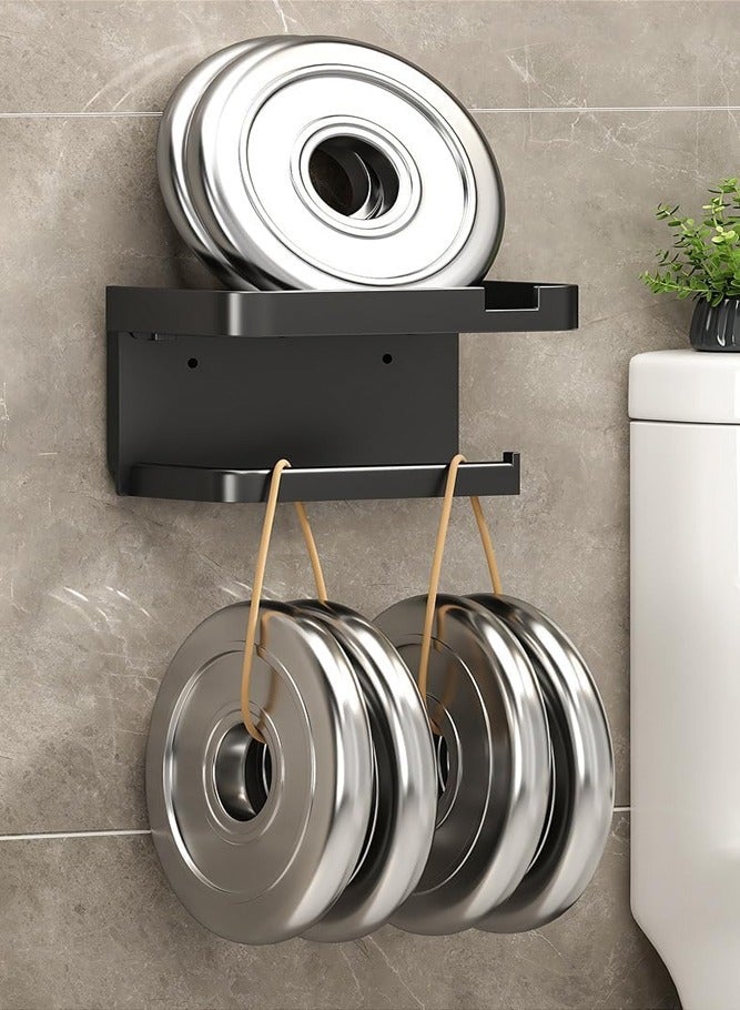 بيلسبيري حامل مناديل الحمام – حامل مناديل المرحاض المثبت على الحائط مع رف مفيد - Image 2