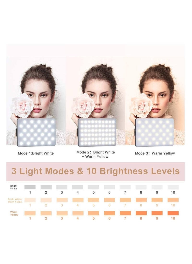 Cool Baby Style LED High-Power Rechargeable Clip-on Fill-light Video Light with Front and Rear Clips  Adjustable to 3 Lighting Modes  Suitable for Mobile Phones  IPad Laptops Suitable for Makeup Selfies Vlog and Vide  - Image 3
