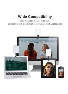 Cool Baby Style LED High-Power Rechargeable Clip-on Fill-light Video Light with Front and Rear Clips  Adjustable to 3 Lighting Modes  Suitable for Mobile Phones  IPad Laptops Suitable for Makeup Selfies Vlog and Vide  - Image 2