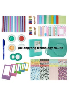 Generic POLARIDE Mini9/8 +/8 Retro Camera Bag Album Sticker Filter Photo Frame Accessories Set 12-in -1 Set-Color:Mint Green  - Image 1
