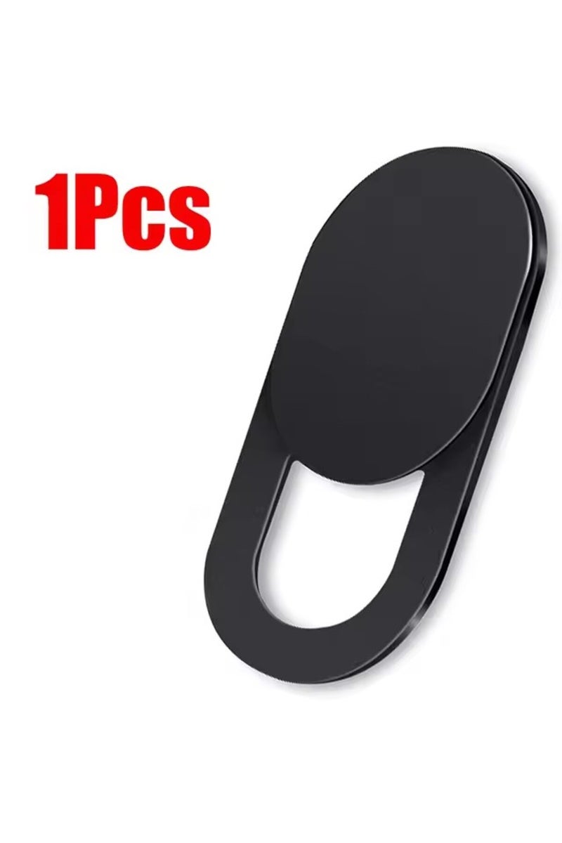 غطاء كاميرا ويب أسود قطعة واحدة، مزود بمغناطيس منزلق، غطاء كاميرا بلاستيكي لأجهزة iPad والتابلت والكمبيوتر المحمول والكمبيوتر الشخصي