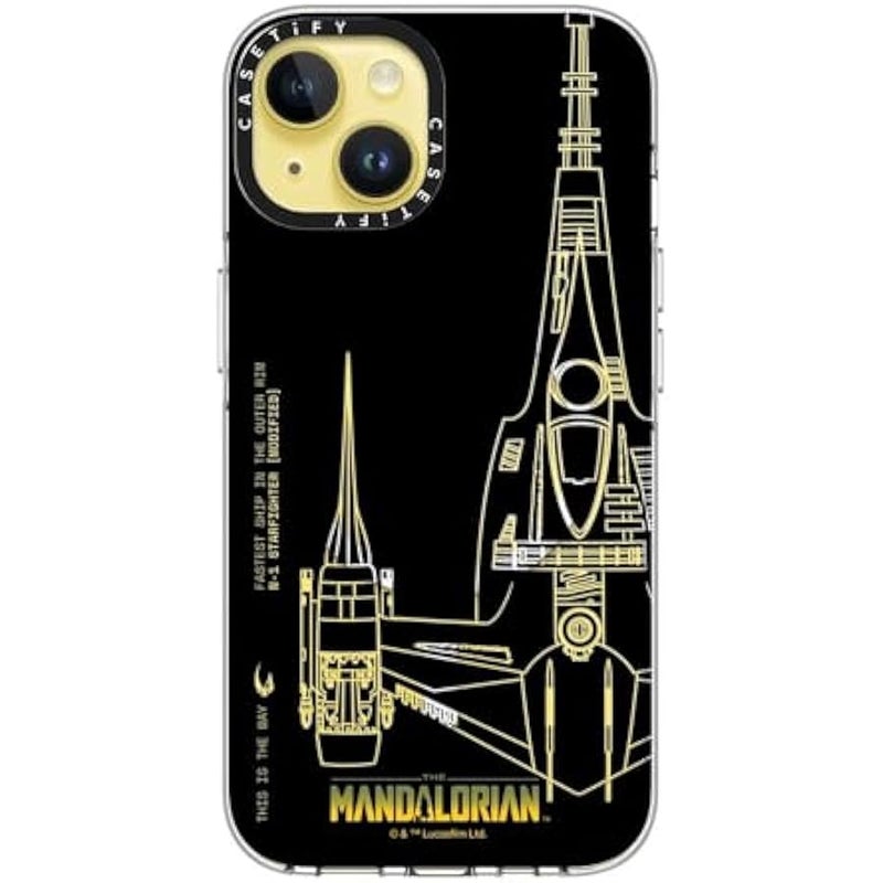 Casetify Clear iPhone 14 Case 【Mandalorian Co-Lab/Not Yellowing / 6.6ft Drop Protection/Compatible with Magsafe】 - N-1 Starfighter - Clear - Image 3