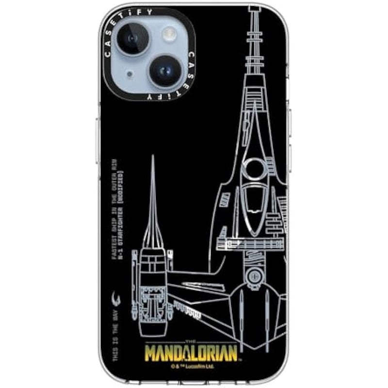 Casetify Clear iPhone 14 Case 【Mandalorian Co-Lab/Not Yellowing / 6.6ft Drop Protection/Compatible with Magsafe】 - N-1 Starfighter - Clear - Image 4
