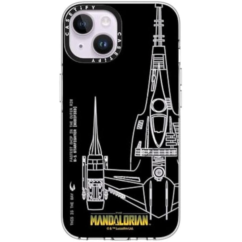 Casetify Clear iPhone 14 Case 【Mandalorian Co-Lab/Not Yellowing / 6.6ft Drop Protection/Compatible with Magsafe】 - N-1 Starfighter - Clear - Image 2
