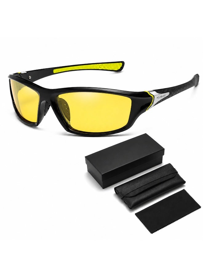 Polarized Sports Sunglasses for Men, UV400 Anti-Glare Eyewear for Fishing, Cycling, Driving, Hiking, Outdoor Activities — Lightweight TR90 Frame - Image 1
