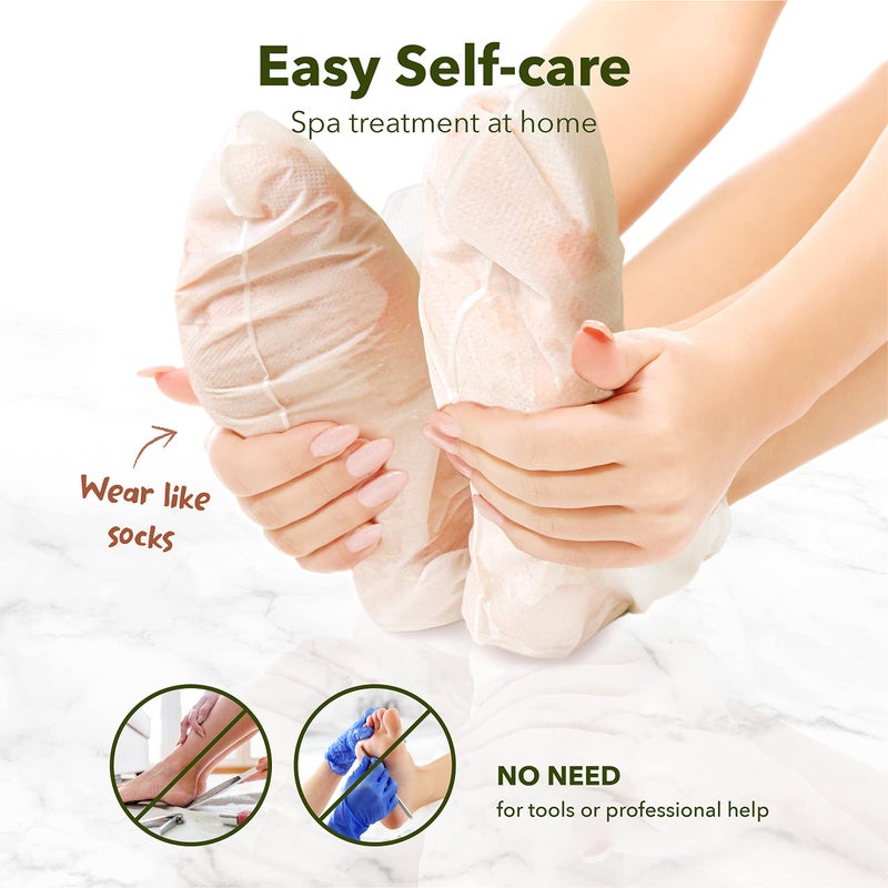 Purederm Shiny & Soft Foot Peeling Mask (6 pack) - For smooth and moist baby skin with Exfoliating peel off Calluses, Dry Skin, Cracked Heels - Men and Women - Image 2