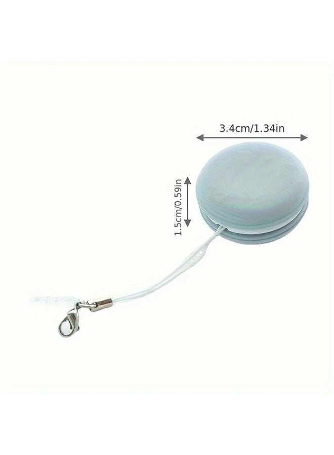 Blue Portable Microfiber Screen Eyeglass Cleaning Cloth with Keychain 1pc - Image 4