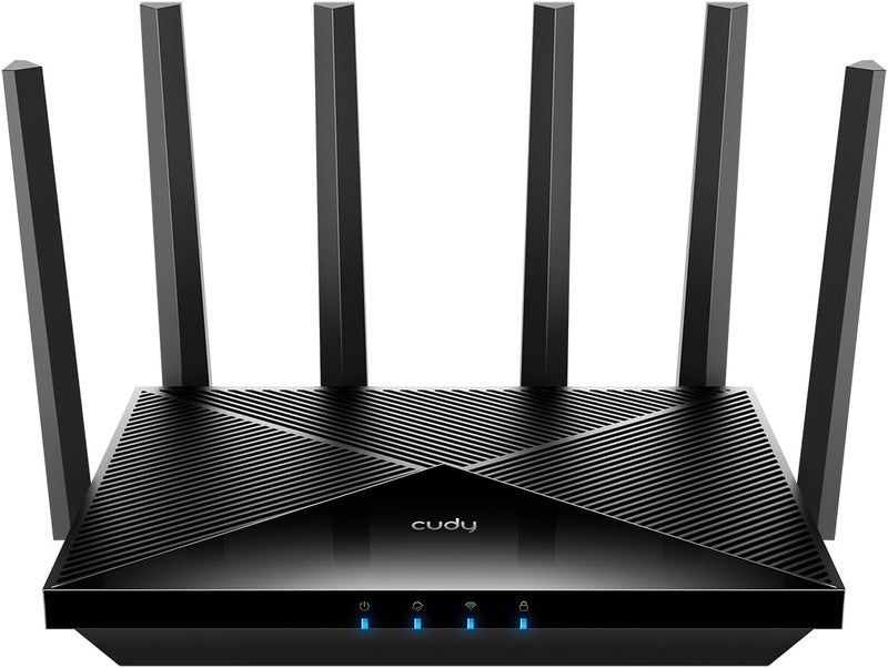 cudy Tri-Band WiFi 7 BE11000 Router, 6-Stream 10 Gbps, 4 × 2.5G Ports, Up to 11000Mbps, VPN Server and Client, Cudy APP and Mesh, 6 × High-gain Antennas, WR11000 - Image 1