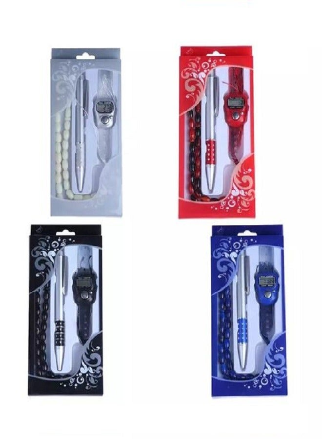 Modern finger calculator, good walking, with pen and pearls, musulman_Tasbih