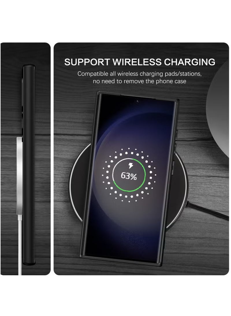 ايليجو جراب لموبايل سامسونج S24 الترا من ايليجو، متوافق مع ماج سيف، غطاء خلفي مغناطيسي شفاف غير لامع مضاد للصدمات مغناطيس قوي، موبايل رفيع ورفيع لحماية كاملة لهاتف جالاكسي 5G (أسود) - Image 4