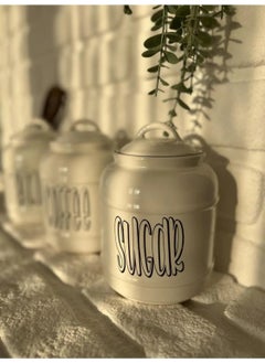 Devigo Porcelain Tea/Coffee/Sugar Jar Set 1400 ml 3-piece  - Image 3