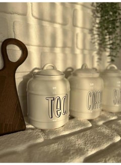 Devigo Porcelain Tea/Coffee/Sugar Jar Set 1400 ml 3-piece  - Image 5