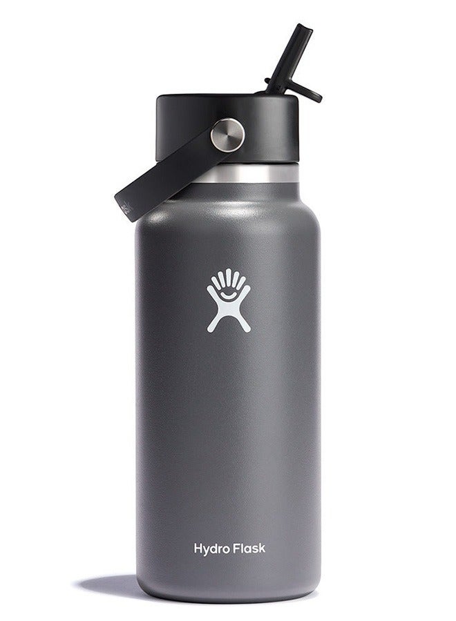 Hydro Flask 32 Oz Wide Flex Straw Cap Bottle - Insulated Stainless Steel - Wide Straw Lid, Non Spill, Leakproof, BPA-Free, Non-Toxic - Image 1