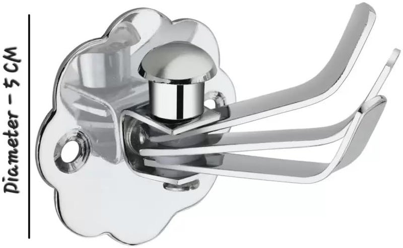 NEXON HADWARE Nexon Hardware Flower Design Stainless Steel 3in1 Movable Hook Flexible 3Pin Bathroom Hooks Cloth Hanger Wall Hook Door Robe Hooks for Hanging Keys Clothes Towel 8 - Image 2