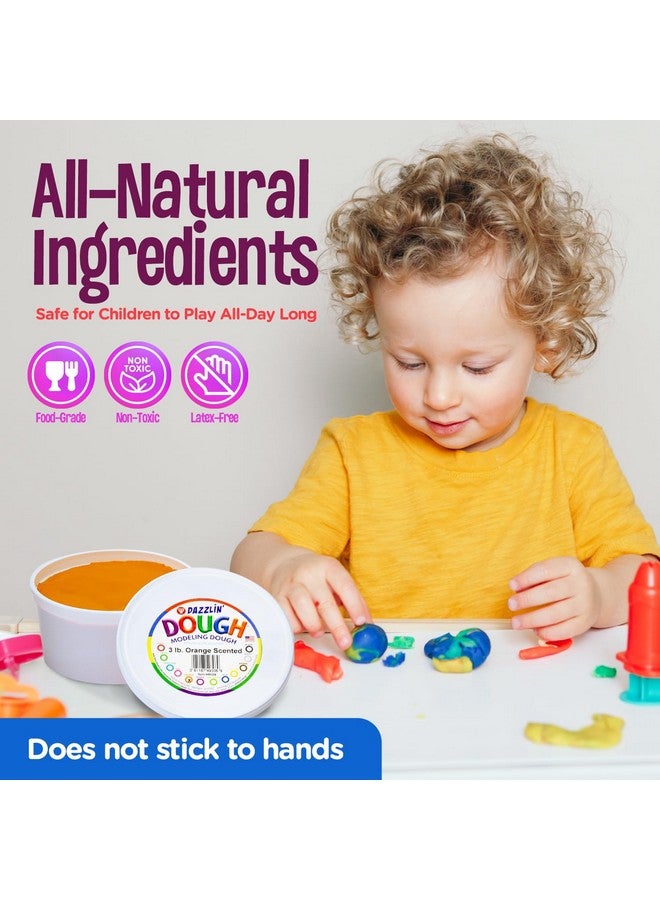 Hygloss Play Modeling Dough - Orange Dough Scented - Safe & Non-Toxic for Kids Arts & Crafts - Party Favors - Classroom Supplies - 3lb - Image 4