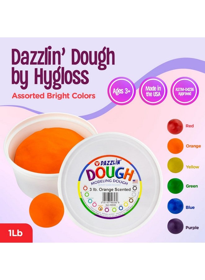 Hygloss Play Modeling Dough - Orange Dough Scented - Safe & Non-Toxic for Kids Arts & Crafts - Party Favors - Classroom Supplies - 3lb - Image 2