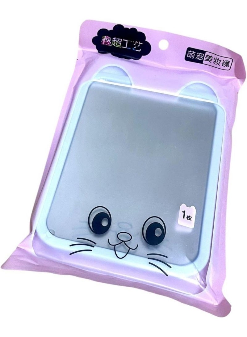 Mini Mirror, Cute Cartoon Desktop Single Sided Vertical Mirror with Stylish Shape, Unique Colors and Design to Hold Items (Multi Color) (1, Rectangular) - Image 2