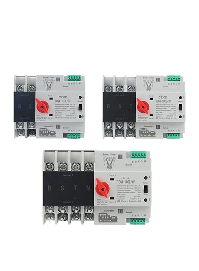 Automatic Transfer Switch 3P 100A Dual Power ATS Electrical Selector Switch - Image 1