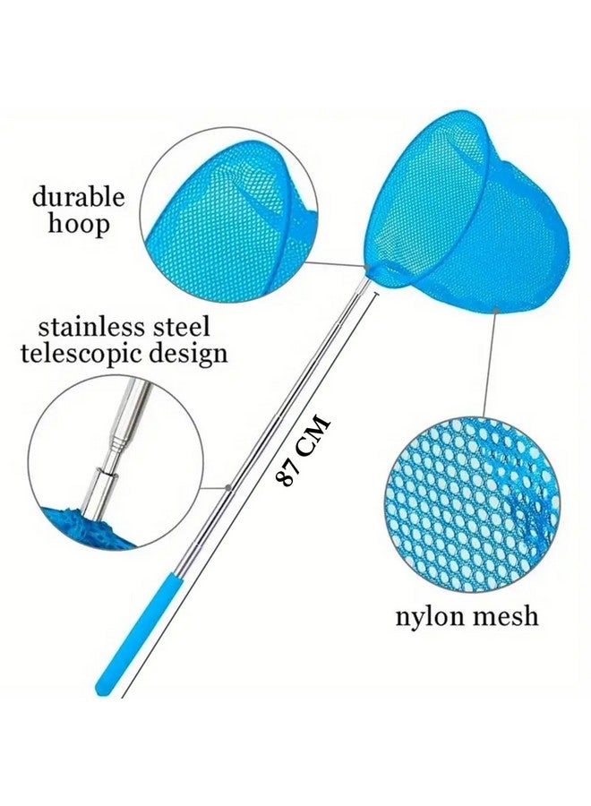 VAYINATO (2 Pcs) Stainless Steel Extendable Net (37Cm To 85Cm) Portable & Durable | Perfect For Catching Butterflies, Fish, Shrimp, Insects And More By Petzlifeworld - Image 2
