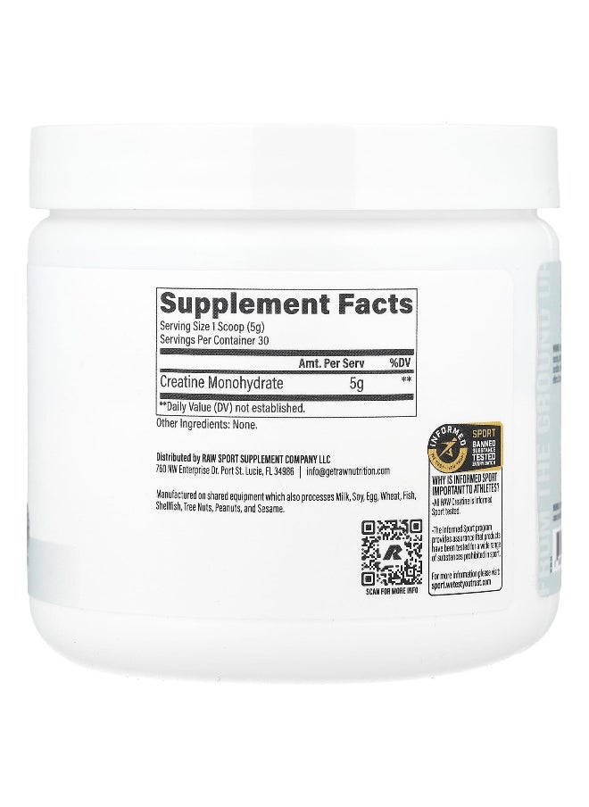 Raw Nutrition Raw Nutrition, Essentials, Creatine Monohydrate, Unflavored, 5.29 oz (150 g)  - Image 2