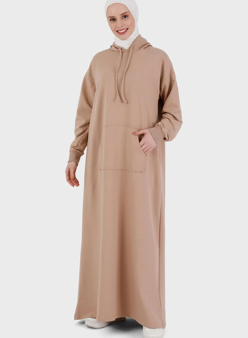Refka by modanisa Pocket Detail Hooded Dress