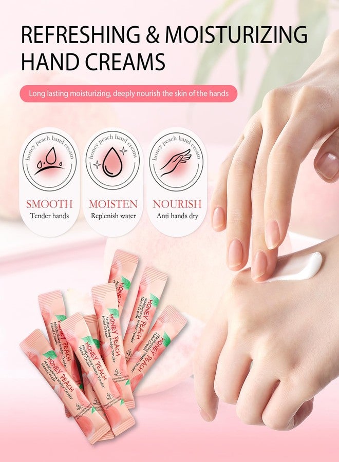 DuaTana 20 Pcs Hand Cream Gift Set,Bulk Mini Hand Lotion Travel Size Moisturizing Hand Cream for Women Dry Cracked Hands Skin Care,Wedding Bridal Shower Birthday Christmas Party Favors Gifts Kit -Peach - Image 2