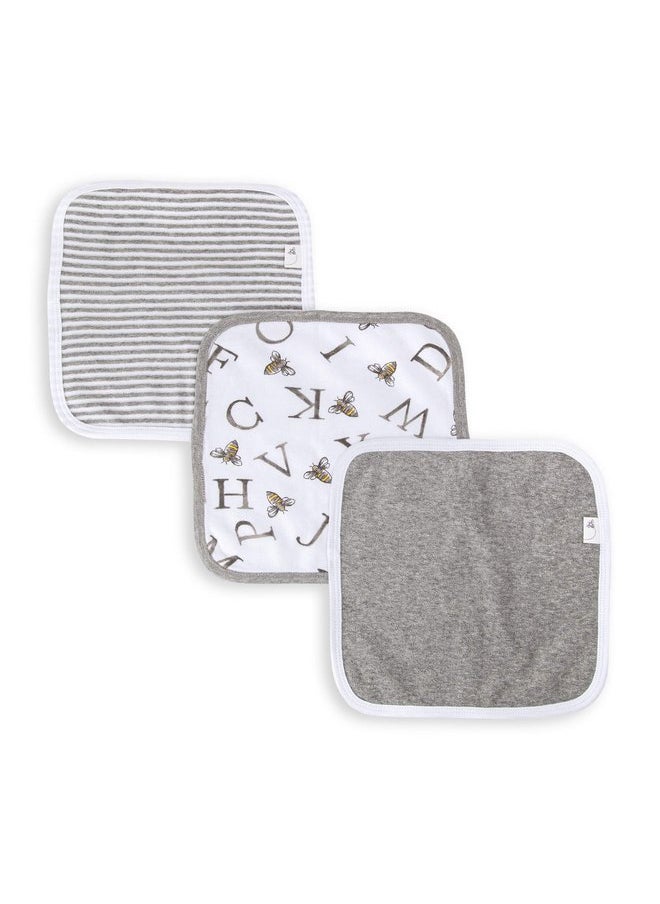 Burt's Bees Baby - Washcloths, Absorbent Knit Terry, Super Soft 100% Organic Cotton - Image 1