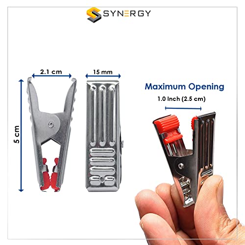 SYNERGY - Heavy Duty Rust Free Stainless Steel Cloth Clips/Cloth Peg/Cloth Drying Pins/Pegs for Hanger/Rods/Ropes/Drying Clothes (18 Clips with Box) (SY-CC1) - Image 4