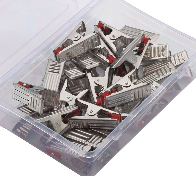 SYNERGY - Heavy Duty Rust Free Stainless Steel Cloth Clips/Cloth Peg/Cloth Drying Pins/Pegs for Hanger/Rods/Ropes/Drying Clothes (18 Clips with Box) (SY-CC1) - Image 1