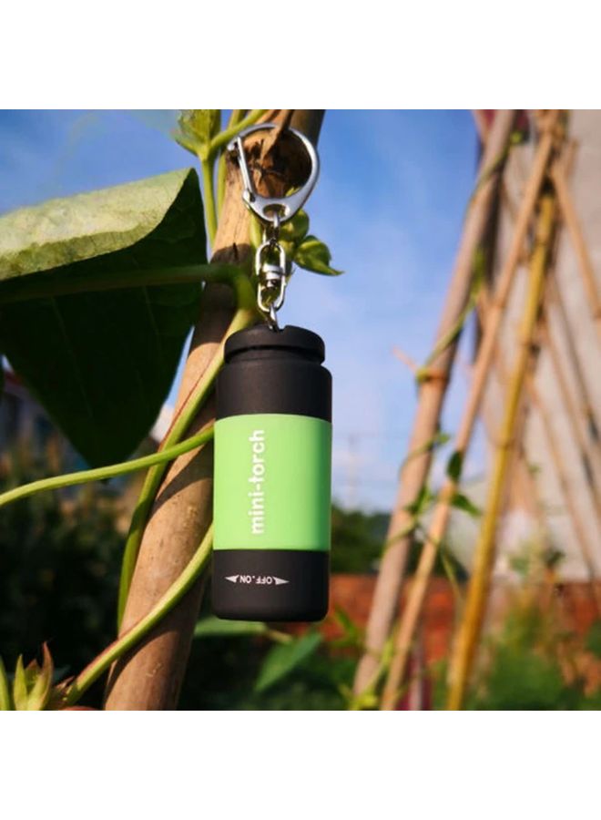 Green Mini Flashlight USB Rechargeable Keychain Ultra Bright Light For Camping Outdoor Home Use - Image 1