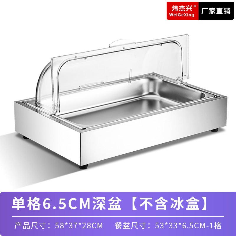 Cold Dish And Marinated Food Warming And Cooling Basin, Sushi And Pastry Display Stand, Cold Meal Dessert Display Table, Cooked Food Fruit Tray, Chilled Food Display - Image 1