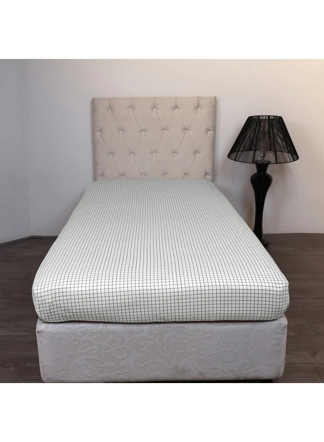 Home Box Malta Stripe Printed Cotton Twin Flat Sheet 260 x 170 cm