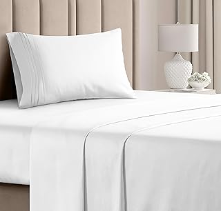 CGK Unlimited CGK Unlimited Twin XL Sheet Set - 3 Piece - Fits College Dorm Rooms - Hotel Luxury Bed Sheets - Extra Soft - Deep  - Image 1