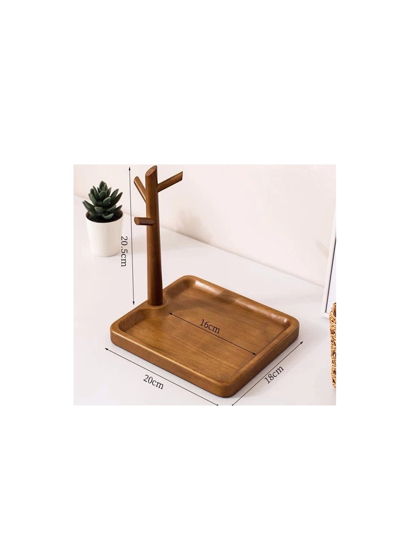 Stylish Wooden Jewelry Key Holder Stand Elegant Display Shelf for accessories( style 6)