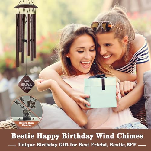 Doopeer Best Friend Birthday Gifts for Women Unique Birthday Gifts for Best Friends BFF Bestie 32 Bronze Wind Chimes - Image 3