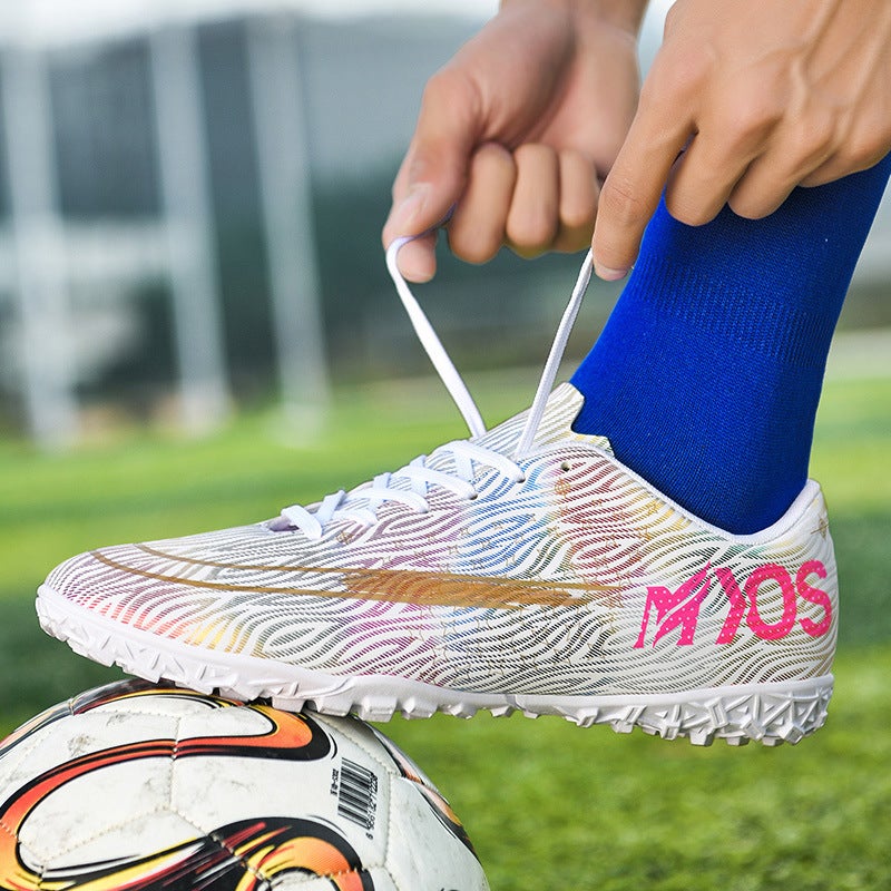 Low-Top Football Shoes Tf Broken Nails Artificial Flat Fg Nail Feet Boys And Girls Children Teenagers Students Training Shoes - Image 4