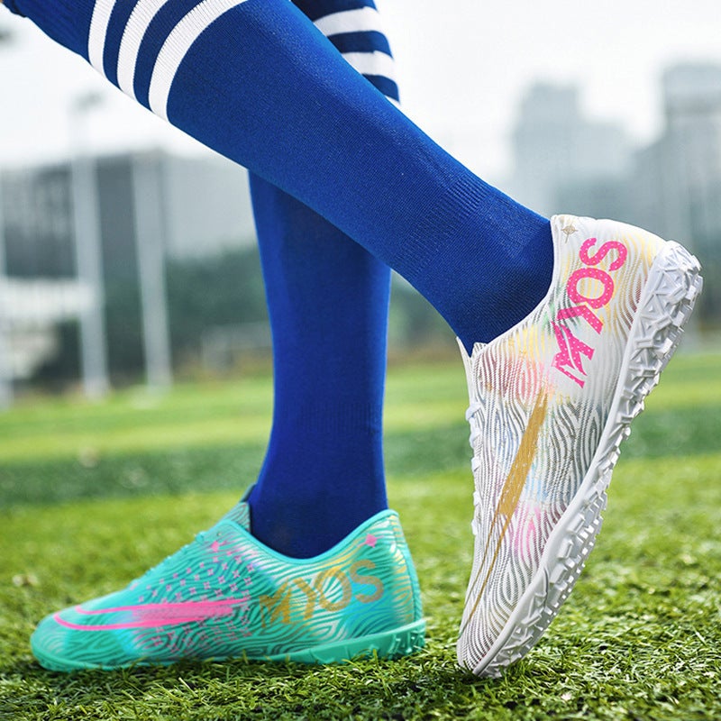 Low-Top Football Shoes Tf Broken Nails Artificial Flat Fg Nail Feet Boys And Girls Children Teenagers Students Training Shoes - Image 1