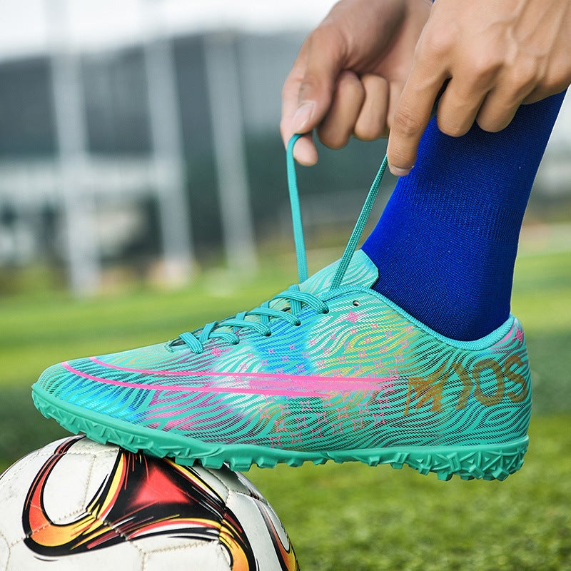 Low-Top Football Shoes Tf Broken Nails Artificial Flat Fg Nail Feet Boys And Girls Children Teenagers Students Training Shoes - Image 3
