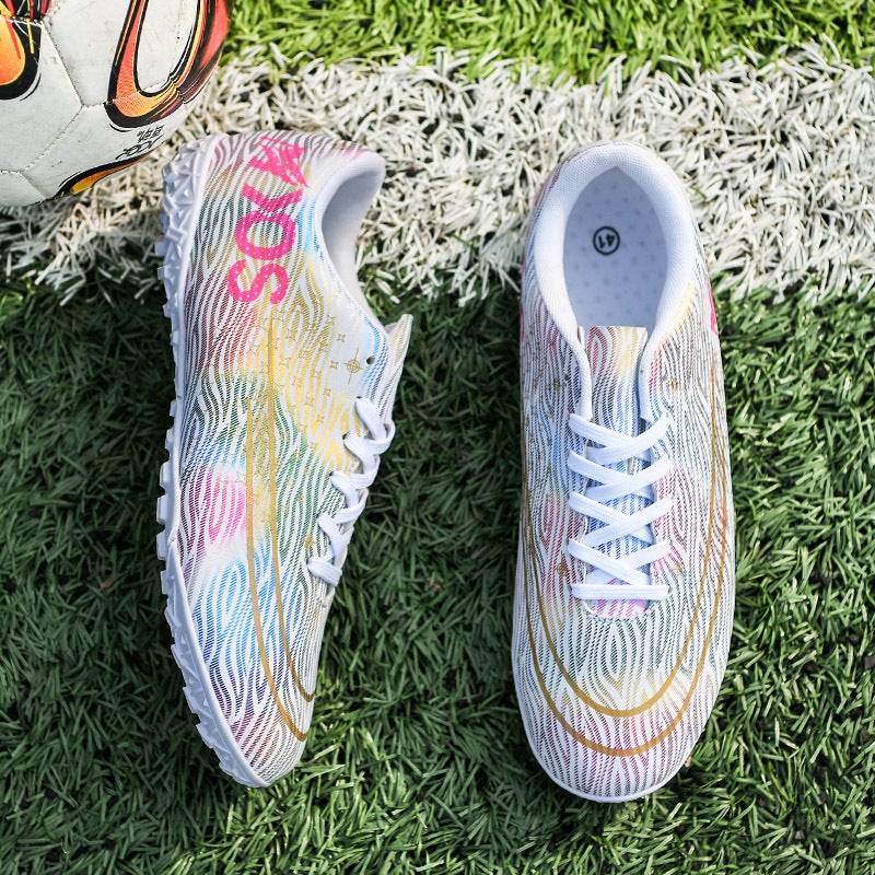 Low-Top Football Shoes Tf Broken Nails Artificial Flat Fg Nail Feet Boys And Girls Children Teenagers Students Training Shoes - Image 5