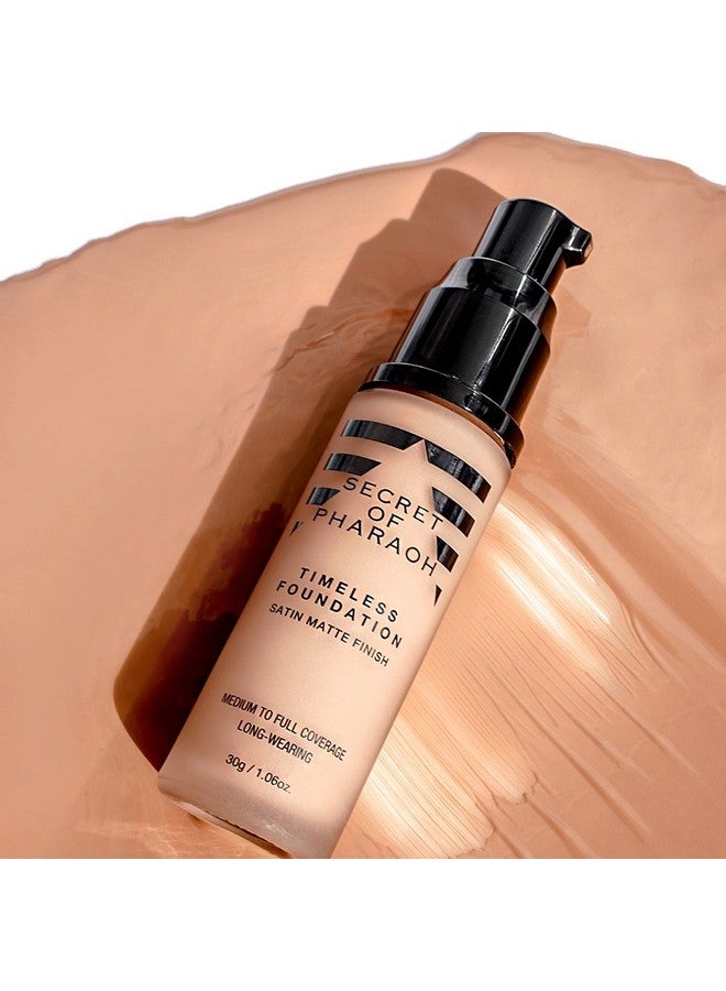 EBIN NEW YORK Secret Of Pharaoh Timeless Foundation Dark Chocolate ; Buildable Coverage Satin Matte Finish Oil Absorbing All Day Lasting Lightweight Formula - Image 5