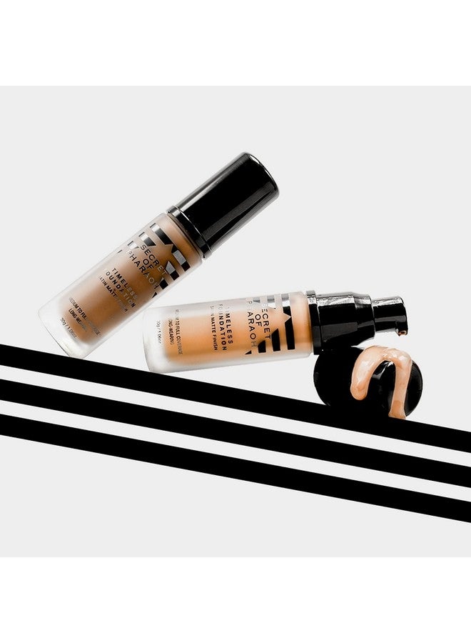 EBIN NEW YORK Secret Of Pharaoh Timeless Foundation Dark Chocolate ; Buildable Coverage Satin Matte Finish Oil Absorbing All Day Lasting Lightweight Formula - Image 4