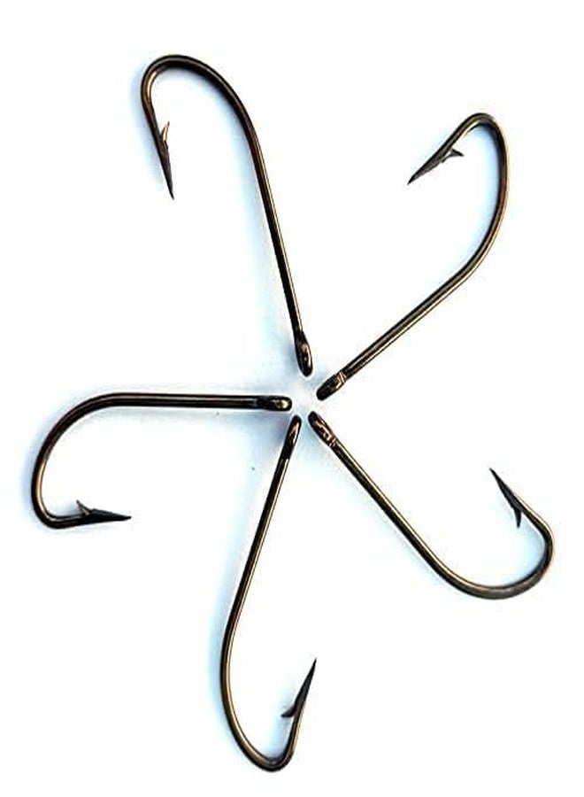 Awadh - Bronze Ringed Fishing Hooks Sizes No.4/0 Quantity:Total 10 pcs Length-4.7cm Width-1.7cm - Image 3