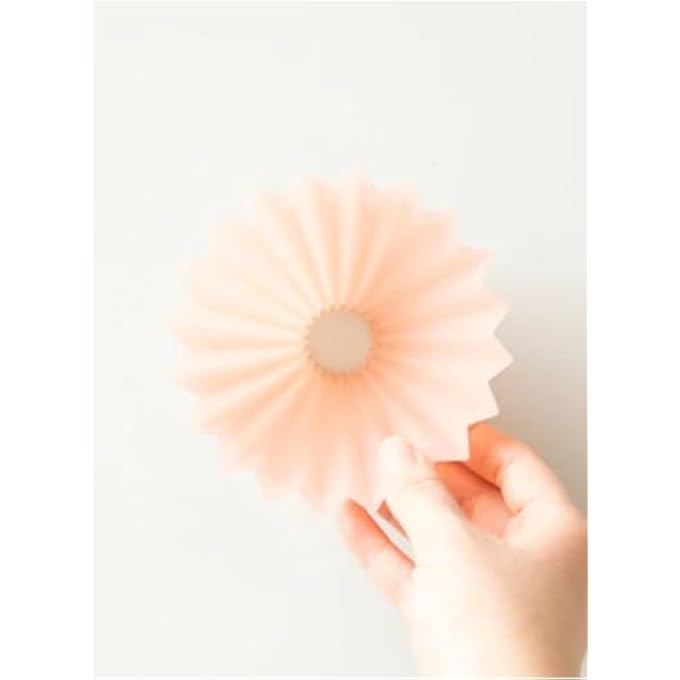 Origami Air S Dripper With Plastic Holder  As Resin Pour Over Coffee Maker For 12 Cups  Compatible With Vcf01  Wave 155 Filters  Matte Pink  Lightweight  Durable - Image 3