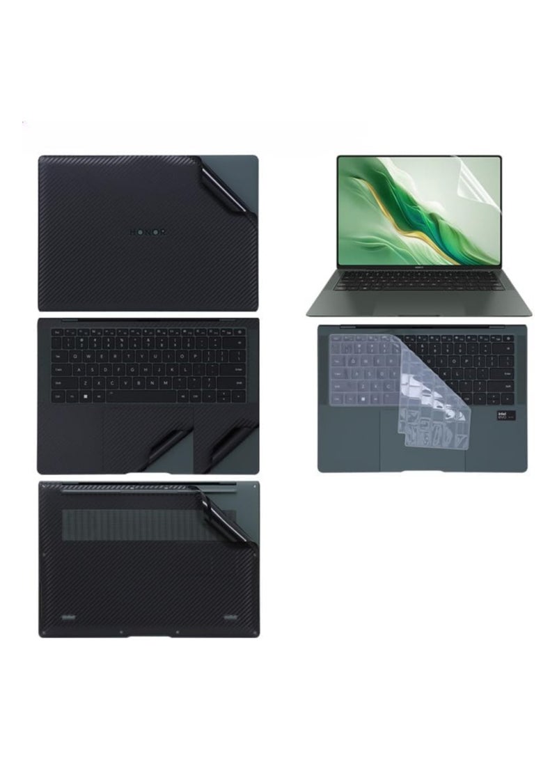 عام غلاف ملصقات للكمبيوتر المحمول متوافق مع Honor MagicBook Art 14 (2024) مقاس 14.6 بوصة، ملصق مقاوم للخدوش مع فيلم ثلاثي الجوانب + فيلم عالي الدقة + فيلم واقي للوحة المفاتيح. - Image 1