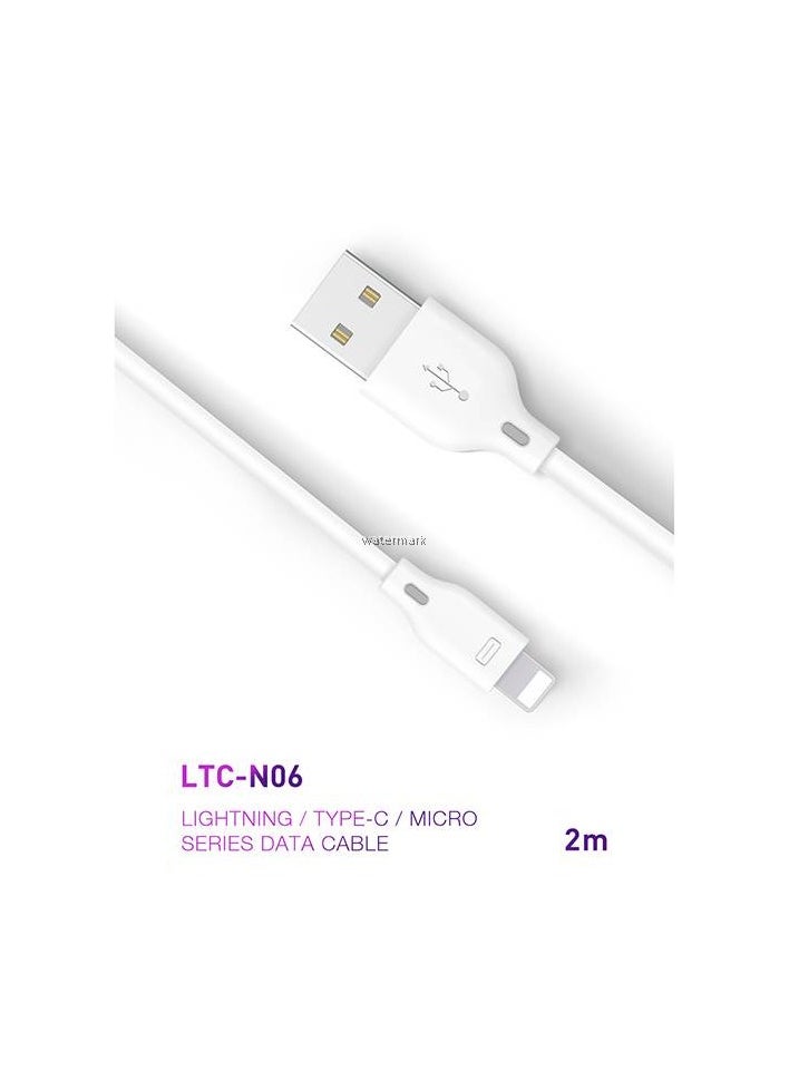 LANEX - Lanex 2.1A Fast Charge USB to Lightning Cable 2M - LTC N06L - Image 1