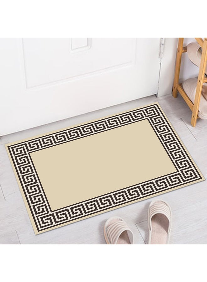 NIBEMINENT Retro Style Anti-Skid Doormat Beige/Brown/White 40 x 60cm