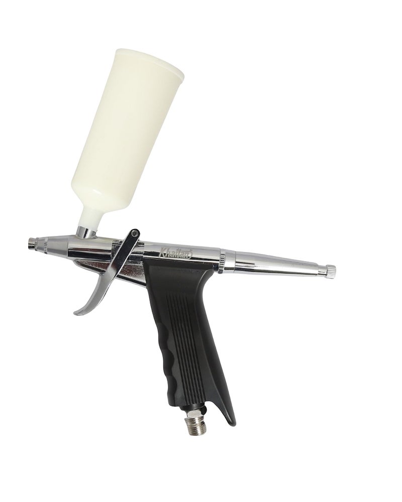 KHAITAN Air Brush K-30 For Statue Painting, Tattoo & Bakery Use Hand Powered With 20 & 40Ml Cup,Silver - Image 3
