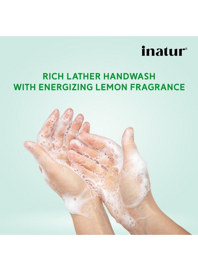 inatur Hand Wash | Gentle Moisturizing Natural Liquid Soap | With Ayurvedic herbs Neem & Tulsi + Glycerin | For Germ Protection & Soft Skin with Refreshing Lemon | 250ml (Pack of 2) - Image 5